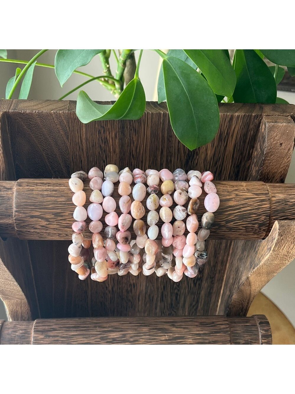Pink opal tumble bracelet (one)